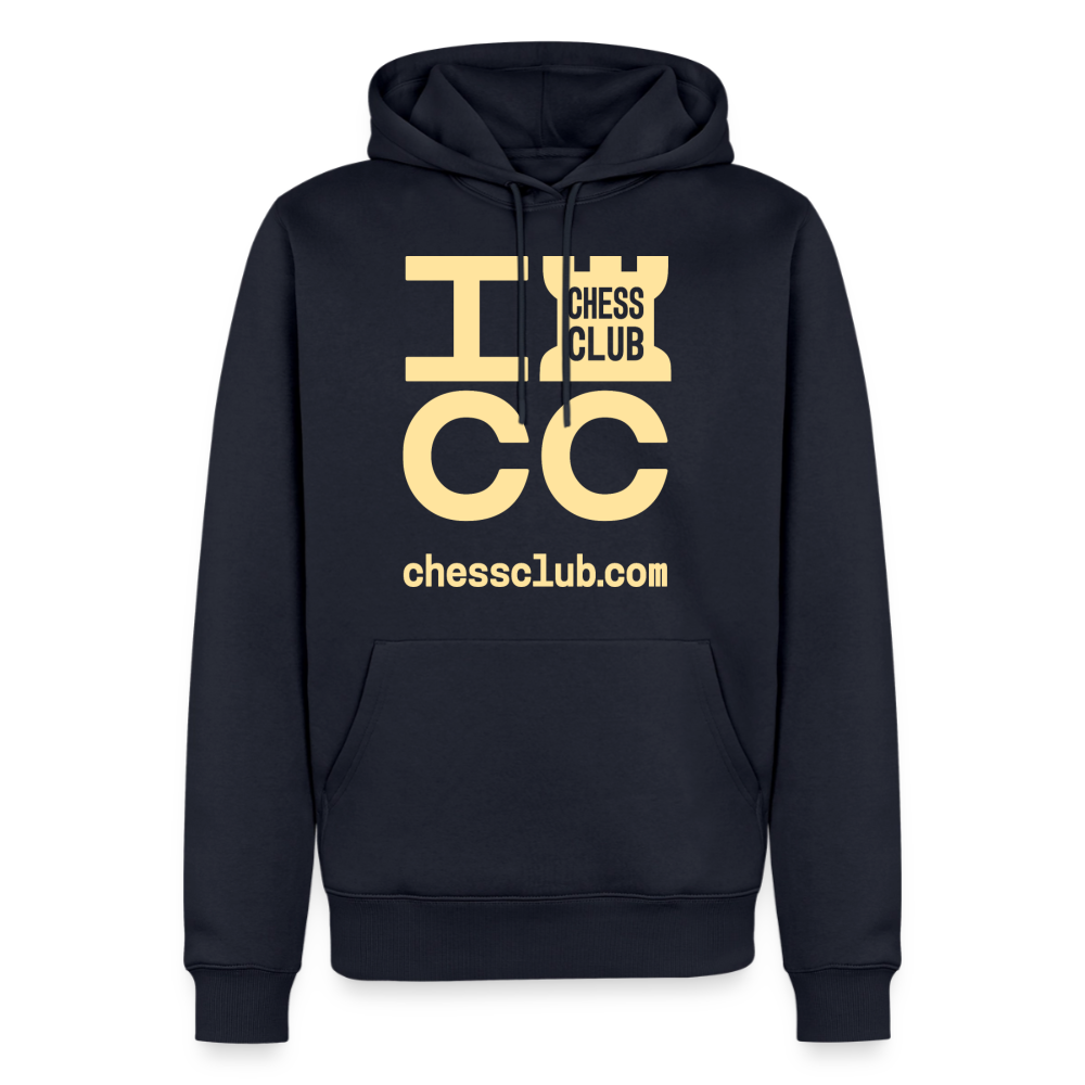 ICC Brand Yellow Logo Men’s Premium Hoodie - navy