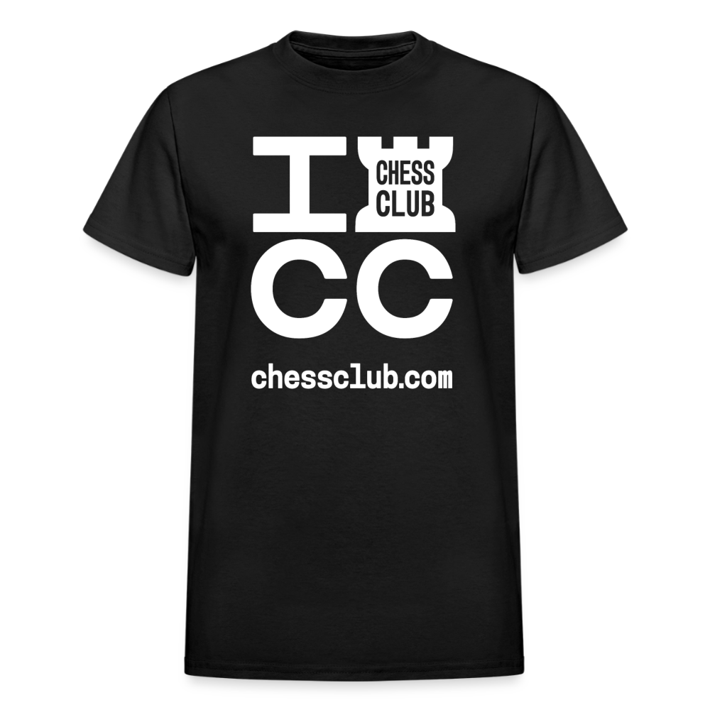 ICC Brand White Logo Ultra Cotton Adult T-Shirt - black