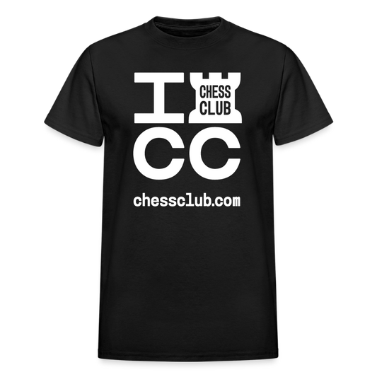 ICC Brand White Logo Ultra Cotton Adult T-Shirt - black