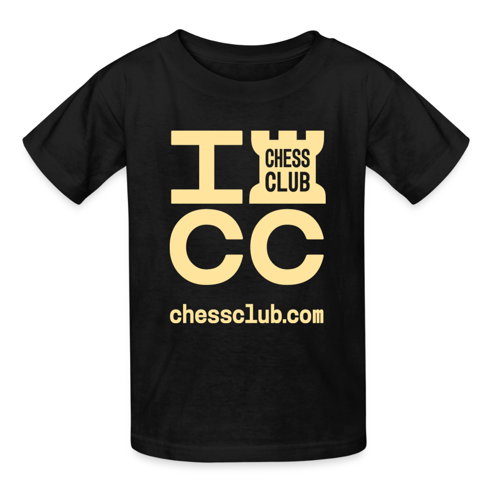 ICC Brand Yellow Logo Youth T-Shirt - black