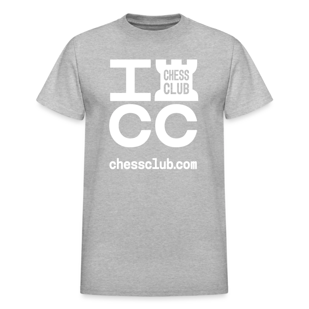 ICC Brand White Logo Ultra Cotton Adult T-Shirt - heather gray