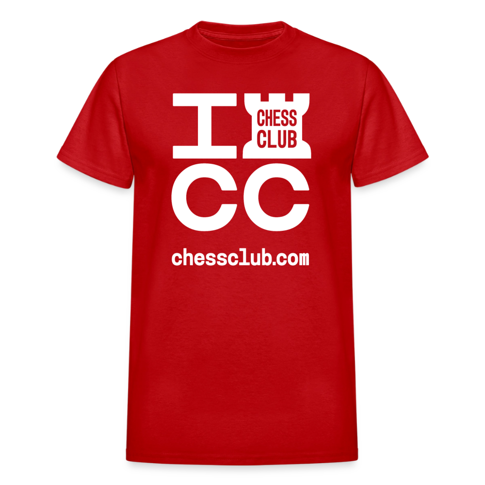 ICC Brand White Logo Ultra Cotton Adult T-Shirt - red