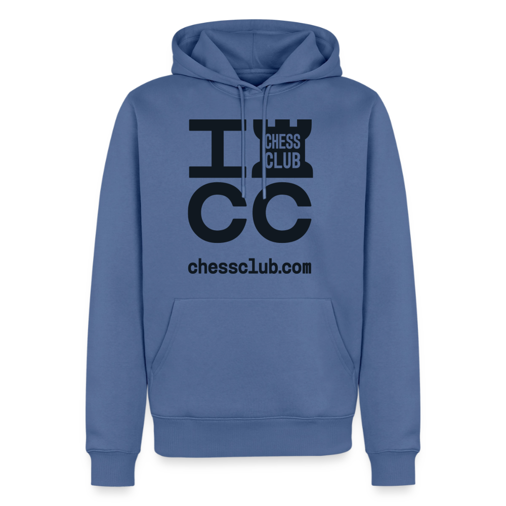 ICC Brand Black Logo Men’s Premium Hoodie - stone blue 