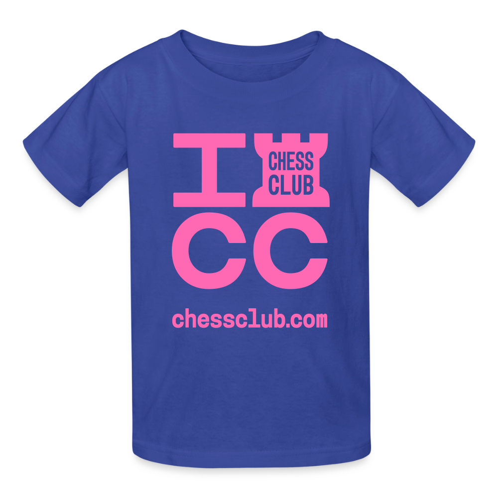 ICC Brand Pink Logo Youth T-Shirt - royal blue
