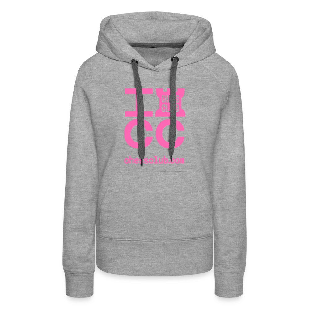 ICC Brand Pink Logo Women’s Premium Hoodie - heather grey