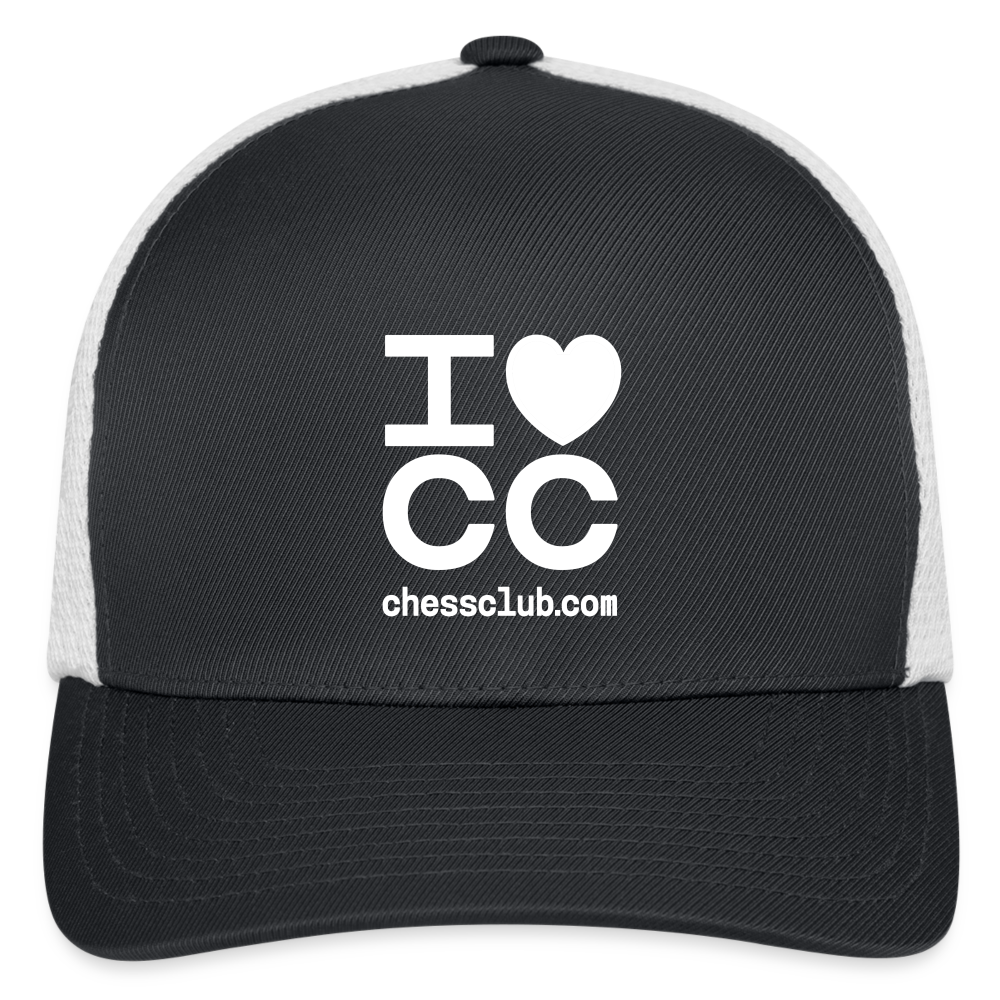 I Heart ICC Flexfit Fitted Baseball Cap - dark gray/white