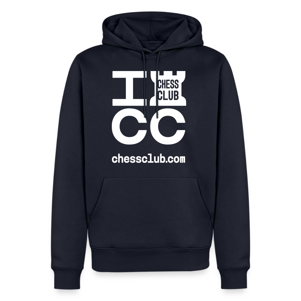 ICC Brand White Logo Men’s Premium Hoodie - navy