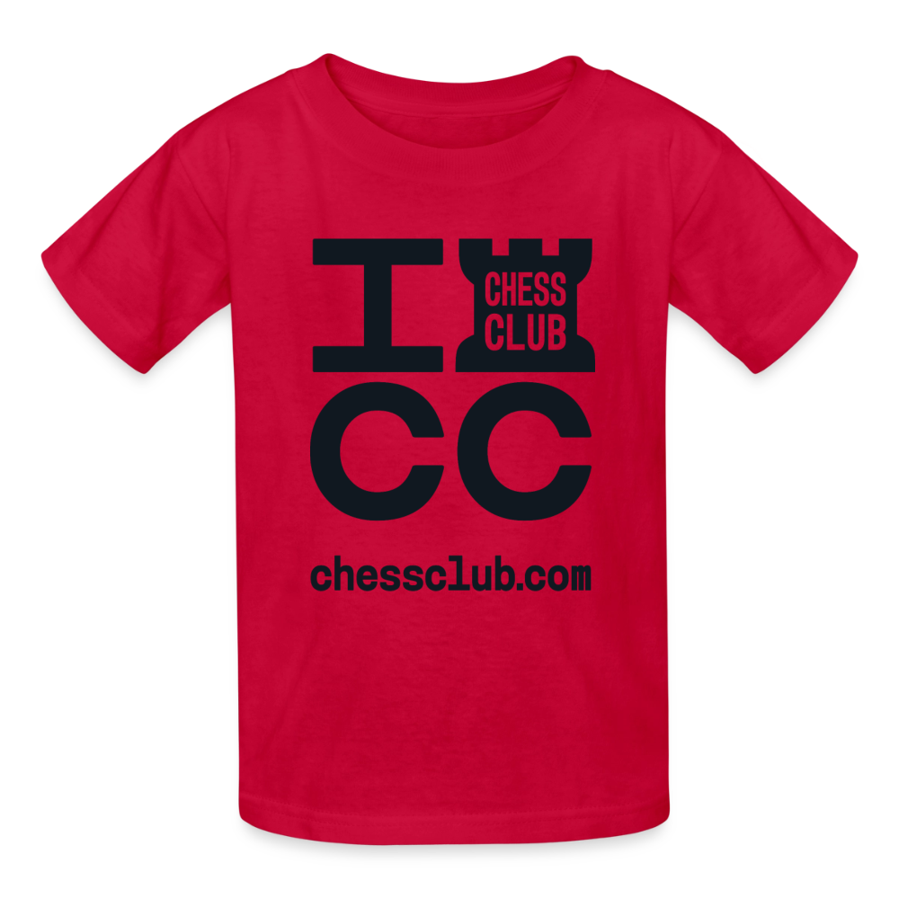ICC Brand Black Logo Youth T-Shirt - red