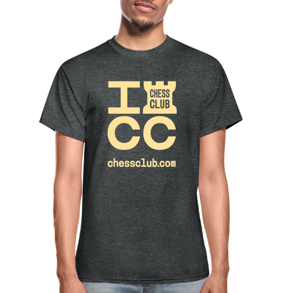 ICC Brand Yellow Logo Ultra Cotton Adult T-Shirt - deep heather