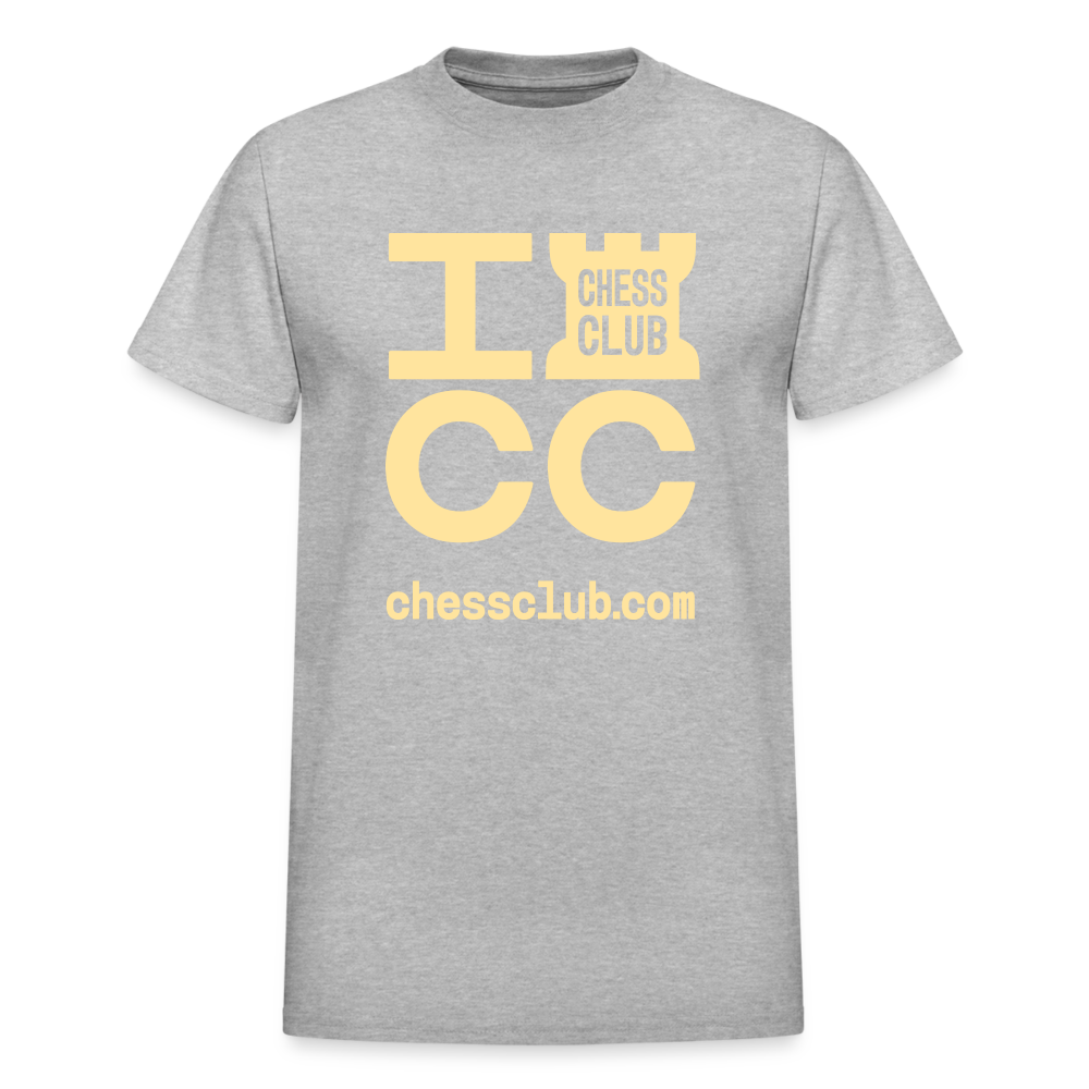 ICC Brand Yellow Logo Ultra Cotton Adult T-Shirt - heather gray