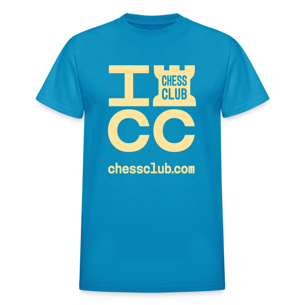 ICC Brand Yellow Logo Ultra Cotton Adult T-Shirt - turquoise