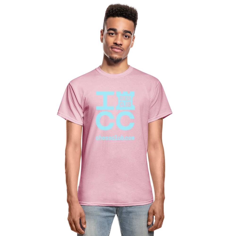 ICC Brand Blue Logo Ultra Cotton Adult T-Shirt - light pink