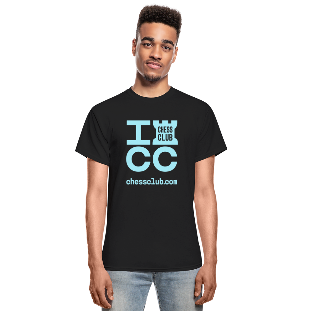 ICC Brand Blue Logo Ultra Cotton Adult T-Shirt - black