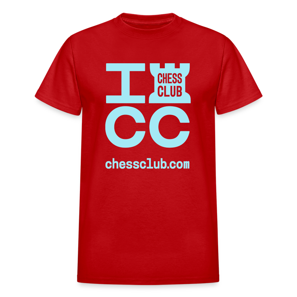 ICC Brand Blue Logo Ultra Cotton Adult T-Shirt - red