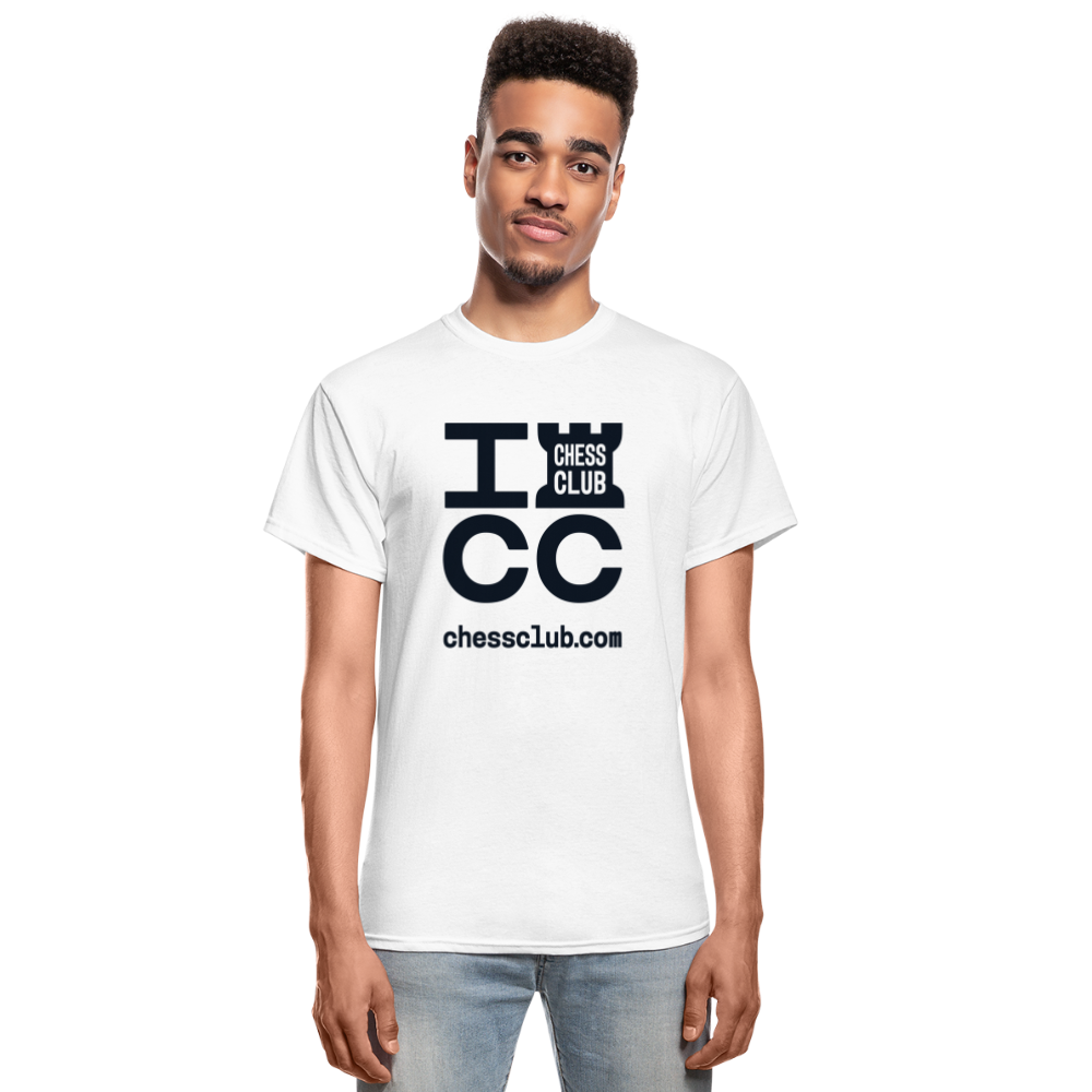 ICC Brand Black Logo Ultra Cotton Adult T-Shirt - white