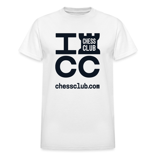 ICC Brand Black Logo Ultra Cotton Adult T-Shirt - white