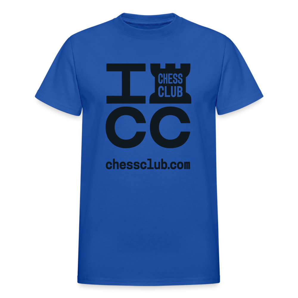 ICC Brand Black Logo Ultra Cotton Adult T-Shirt - royal blue