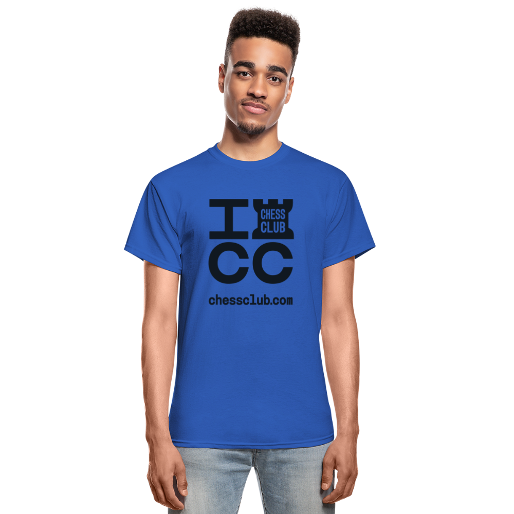 ICC Brand Black Logo Ultra Cotton Adult T-Shirt - royal blue