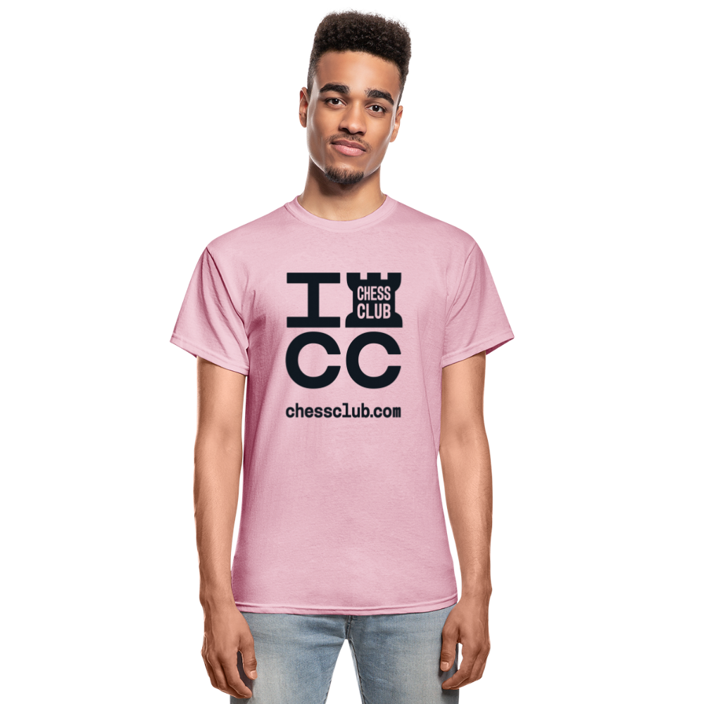 ICC Brand Black Logo Ultra Cotton Adult T-Shirt - light pink