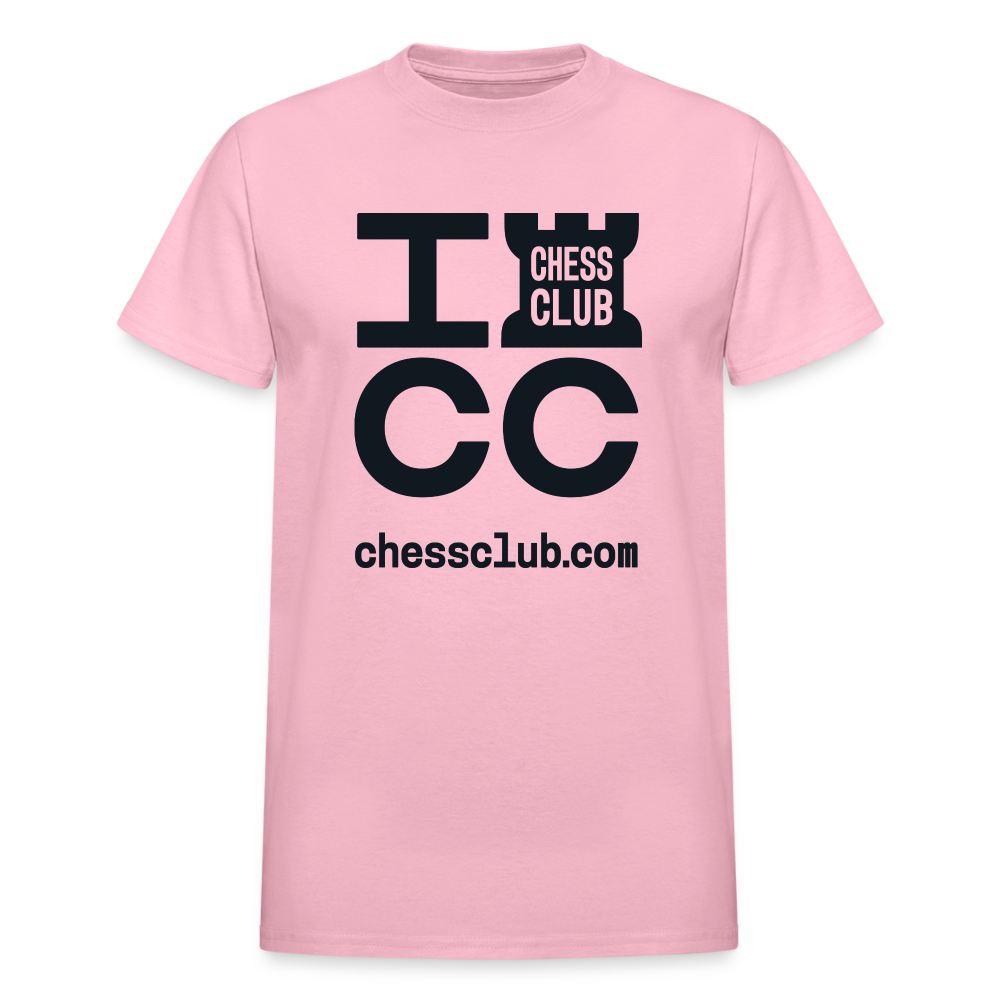 ICC Brand Black Logo Ultra Cotton Adult T-Shirt - light pink