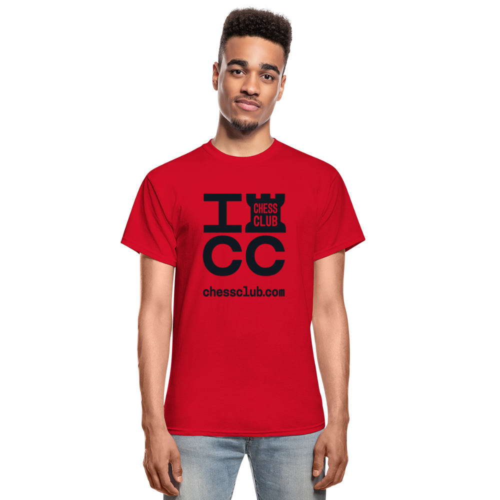 ICC Brand Black Logo Ultra Cotton Adult T-Shirt - red