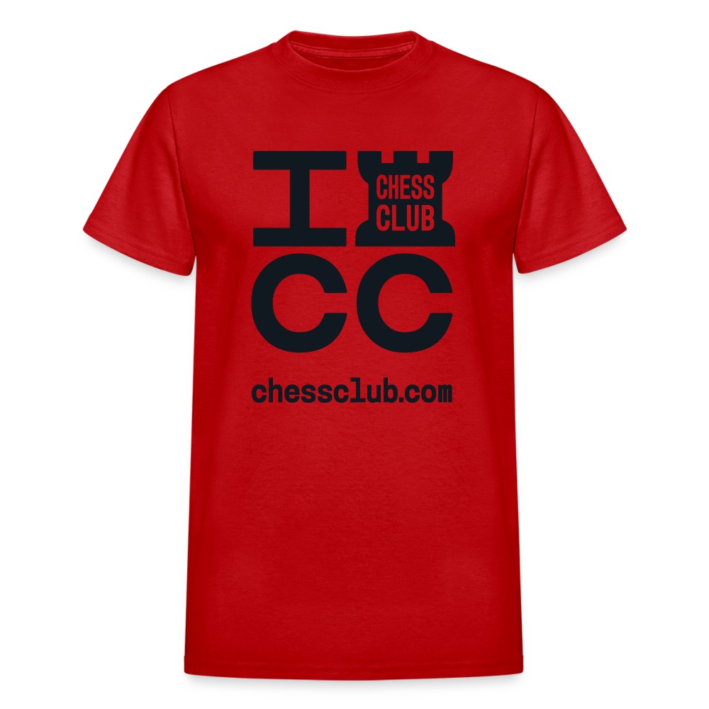 ICC Brand Black Logo Ultra Cotton Adult T-Shirt - red