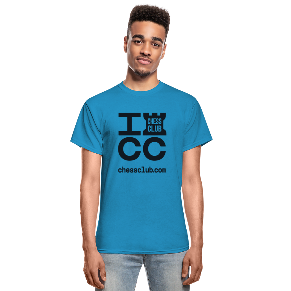 ICC Brand Black Logo Ultra Cotton Adult T-Shirt - turquoise