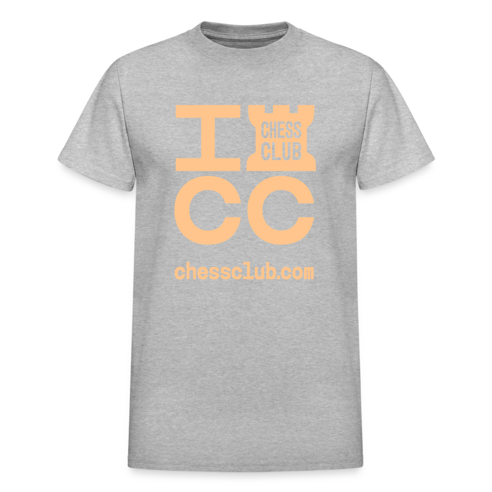 ICC Brand Orange Logo Ultra Cotton Adult T-Shirt - heather gray