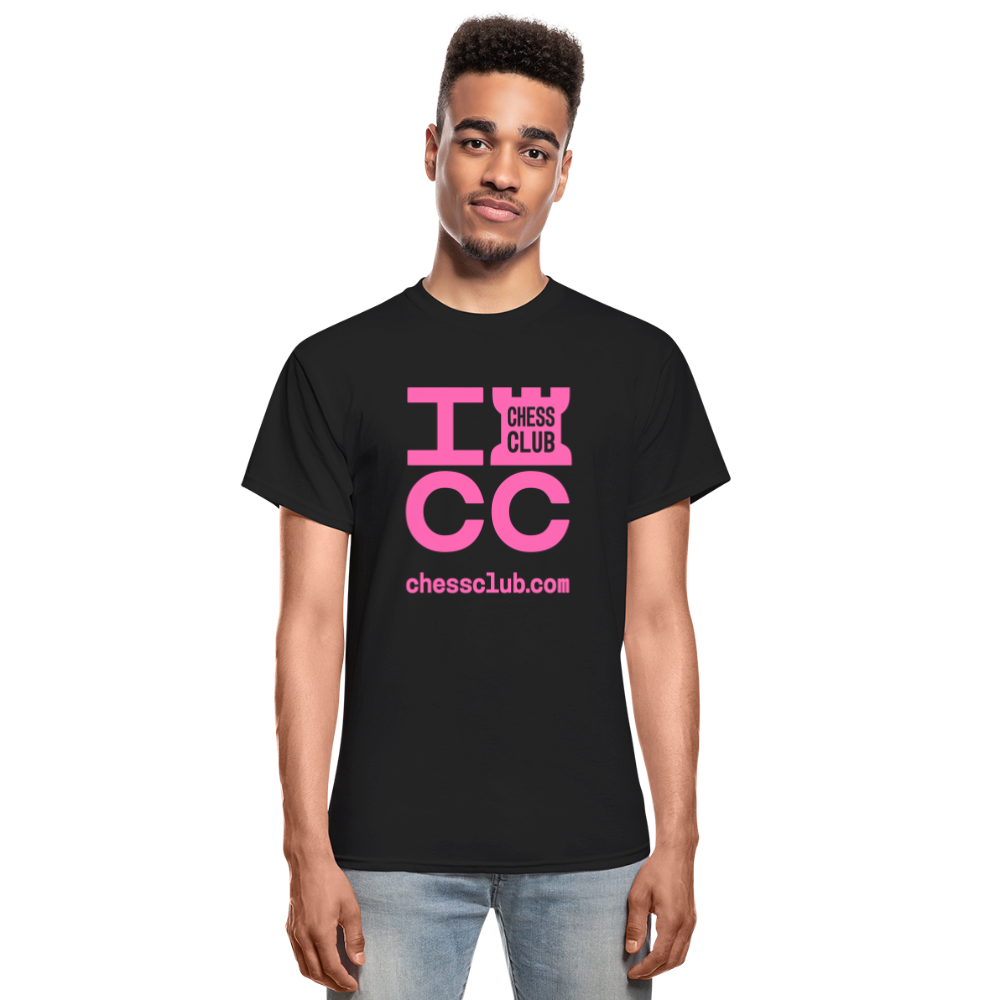 ICC Brand Pink Logo Ultra Cotton Adult T-Shirt - black