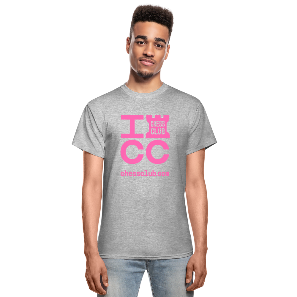 ICC Brand Pink Logo Ultra Cotton Adult T-Shirt - heather gray