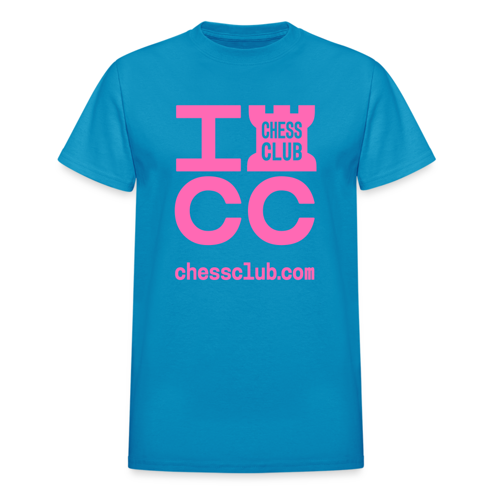 ICC Brand Pink Logo Ultra Cotton Adult T-Shirt - turquoise
