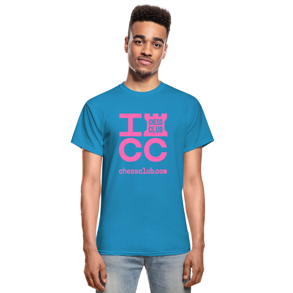 ICC Brand Pink Logo Ultra Cotton Adult T-Shirt - turquoise