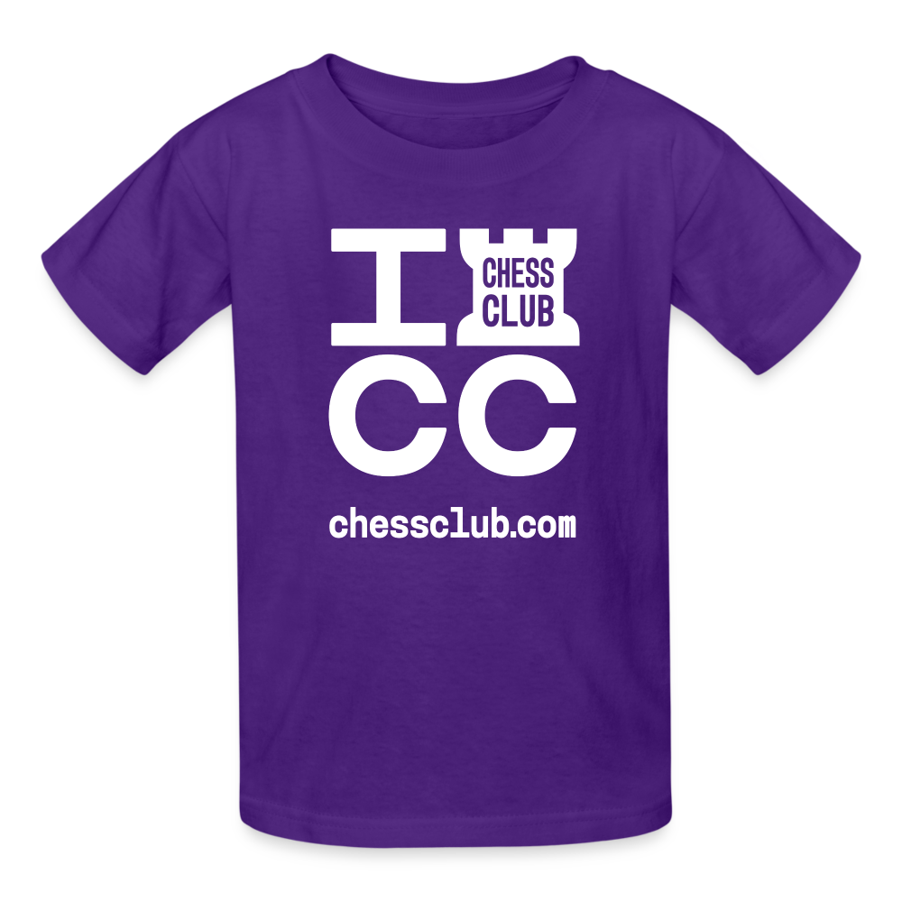 ICC Brand White Logo Ultra Cotton Youth T-Shirt - purple