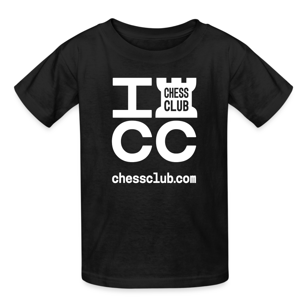 ICC Brand White Logo Ultra Cotton Youth T-Shirt - black