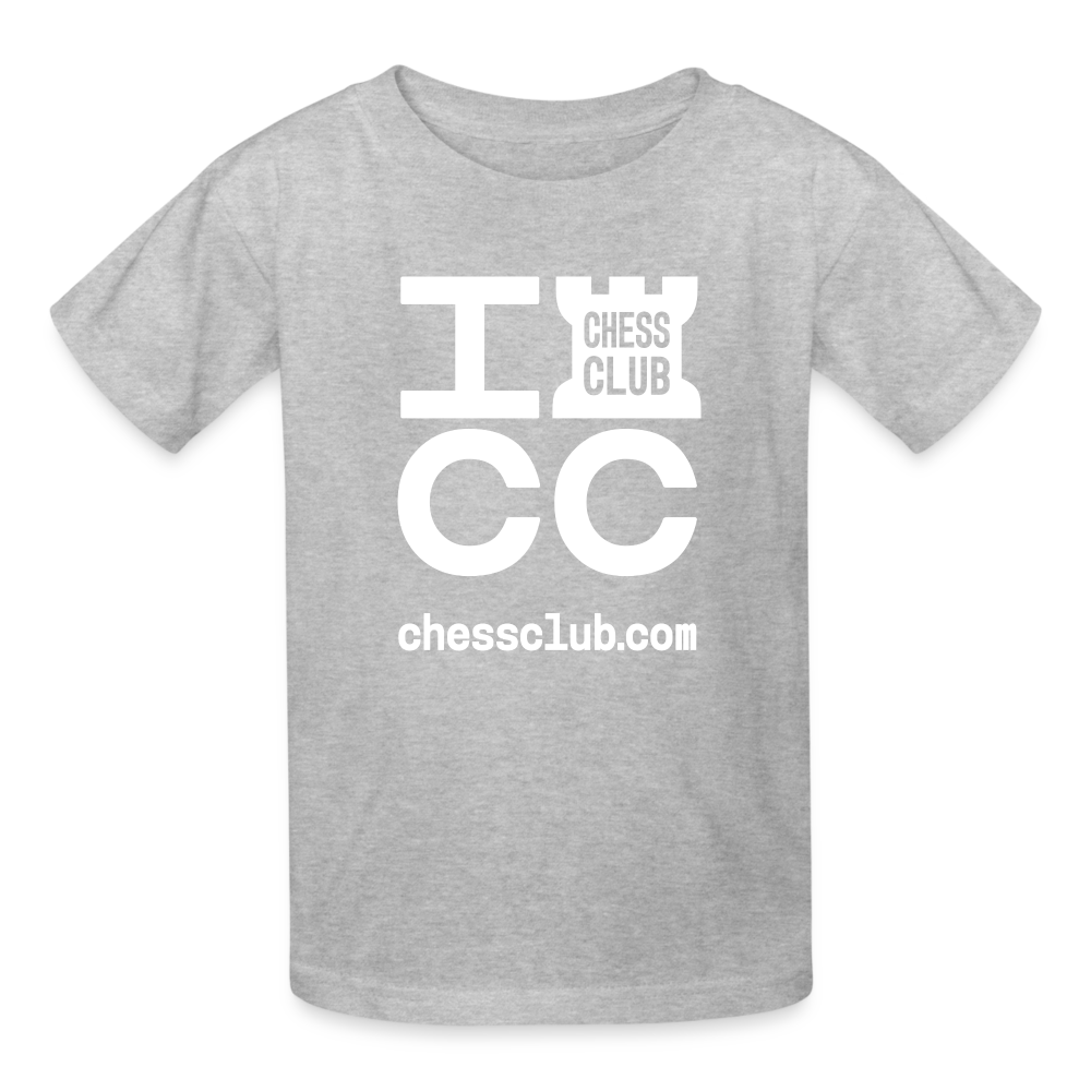ICC Brand White Logo Ultra Cotton Youth T-Shirt - heather gray