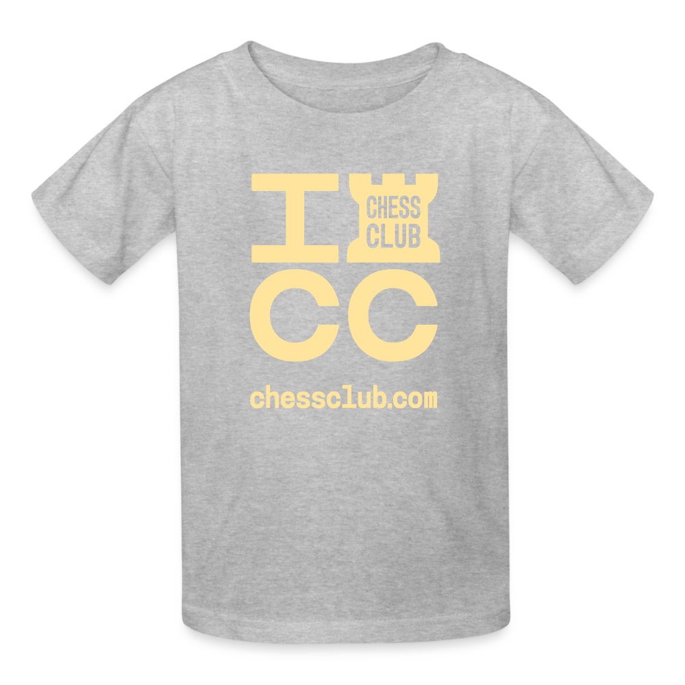 ICC Brand Yellow Logo Ultra Cotton Youth T-Shirt - heather gray
