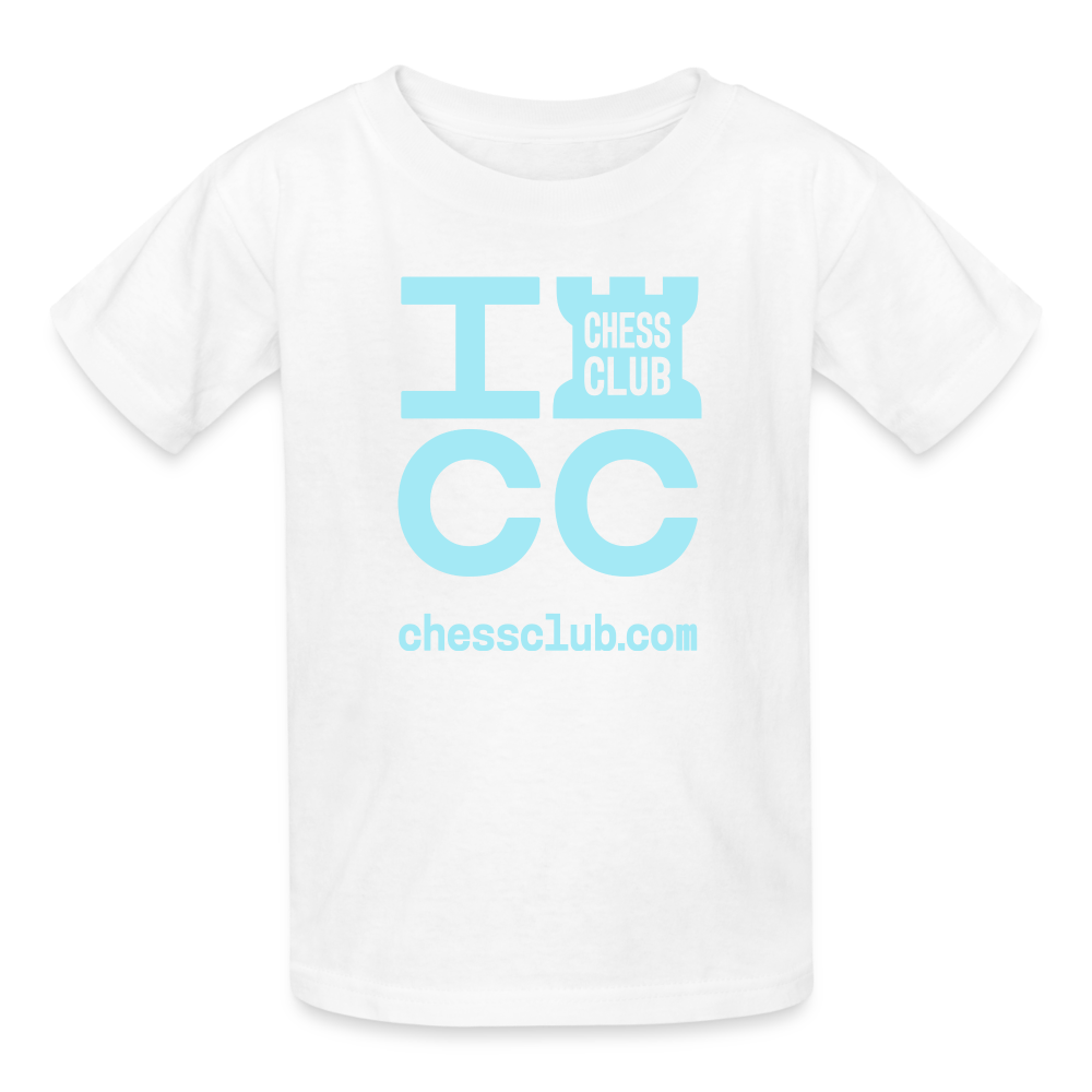 ICC Brand Blue Logo Ultra Cotton Youth T-Shirt - white