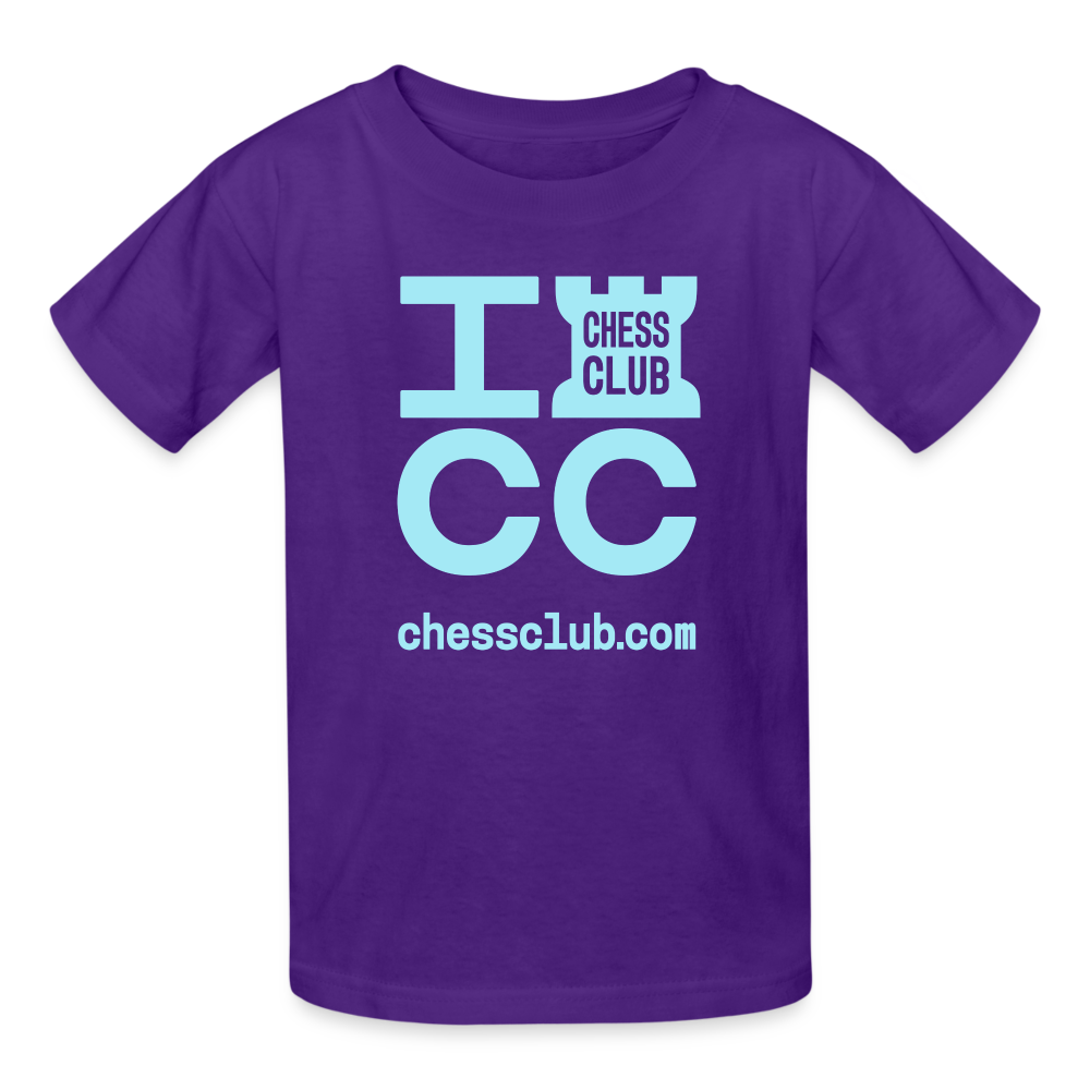 ICC Brand Blue Logo Ultra Cotton Youth T-Shirt - purple