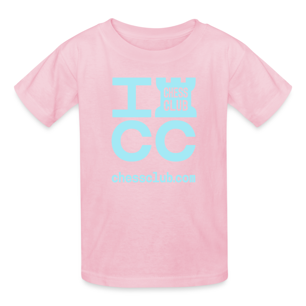 ICC Brand Blue Logo Ultra Cotton Youth T-Shirt - light pink