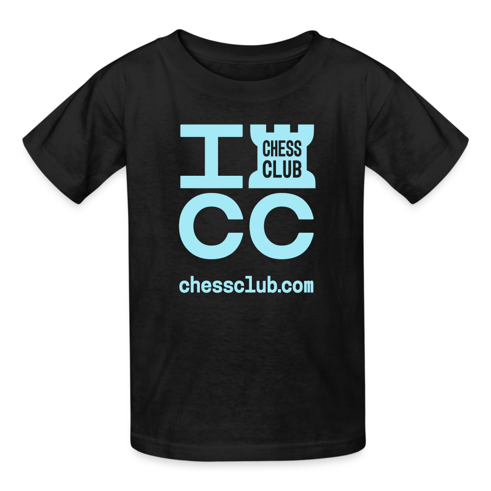 ICC Brand Blue Logo Ultra Cotton Youth T-Shirt - black