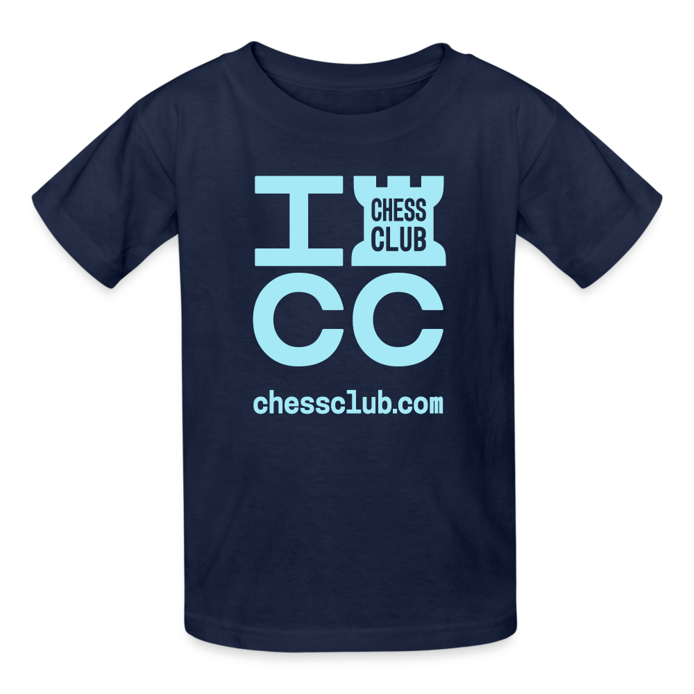 ICC Brand Blue Logo Ultra Cotton Youth T-Shirt - navy