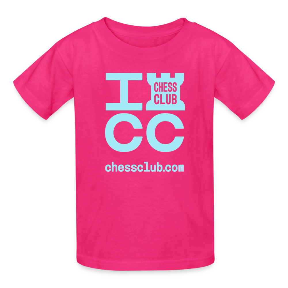 ICC Brand Blue Logo Ultra Cotton Youth T-Shirt - fuchsia