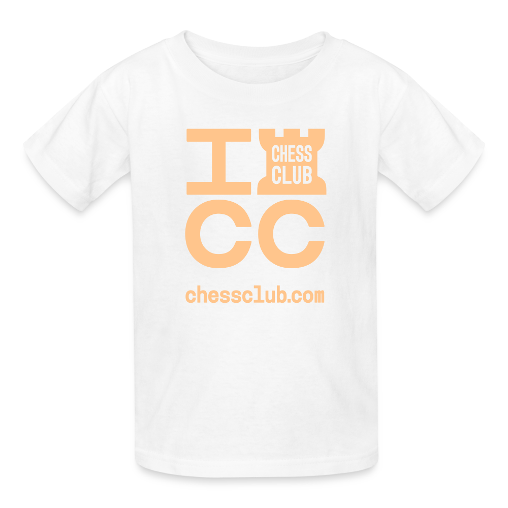 ICC Brand Orange Logo Ultra Cotton Youth T-Shirt - white
