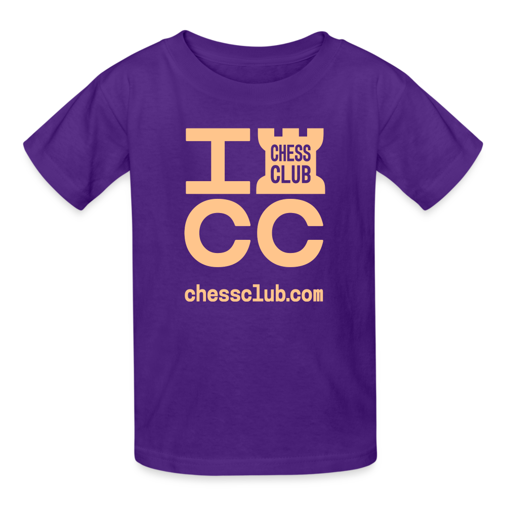 ICC Brand Orange Logo Ultra Cotton Youth T-Shirt - purple