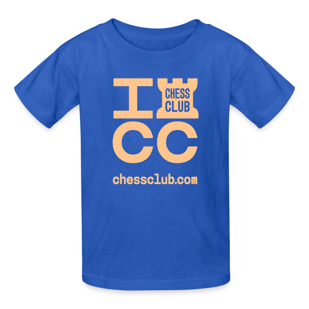 ICC Brand Orange Logo Ultra Cotton Youth T-Shirt - royal blue