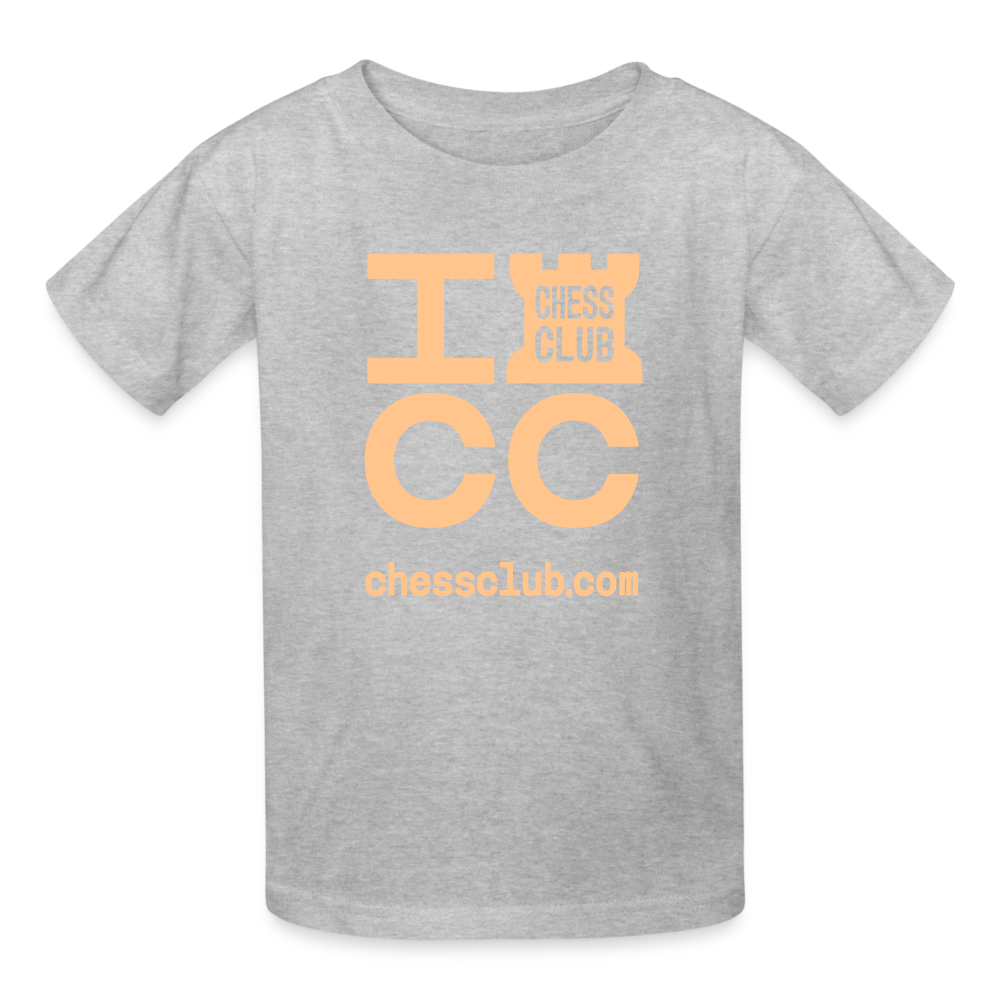 ICC Brand Orange Logo Ultra Cotton Youth T-Shirt - heather gray