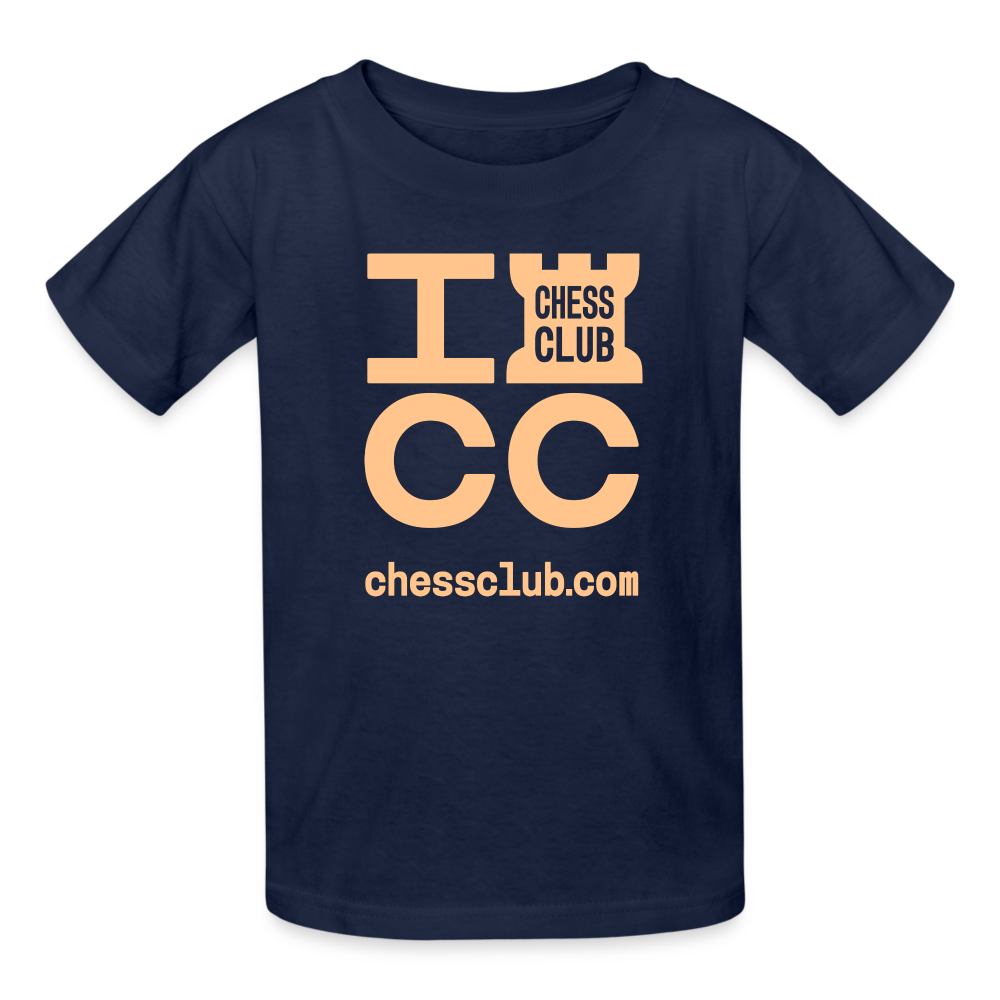 ICC Brand Orange Logo Ultra Cotton Youth T-Shirt - navy