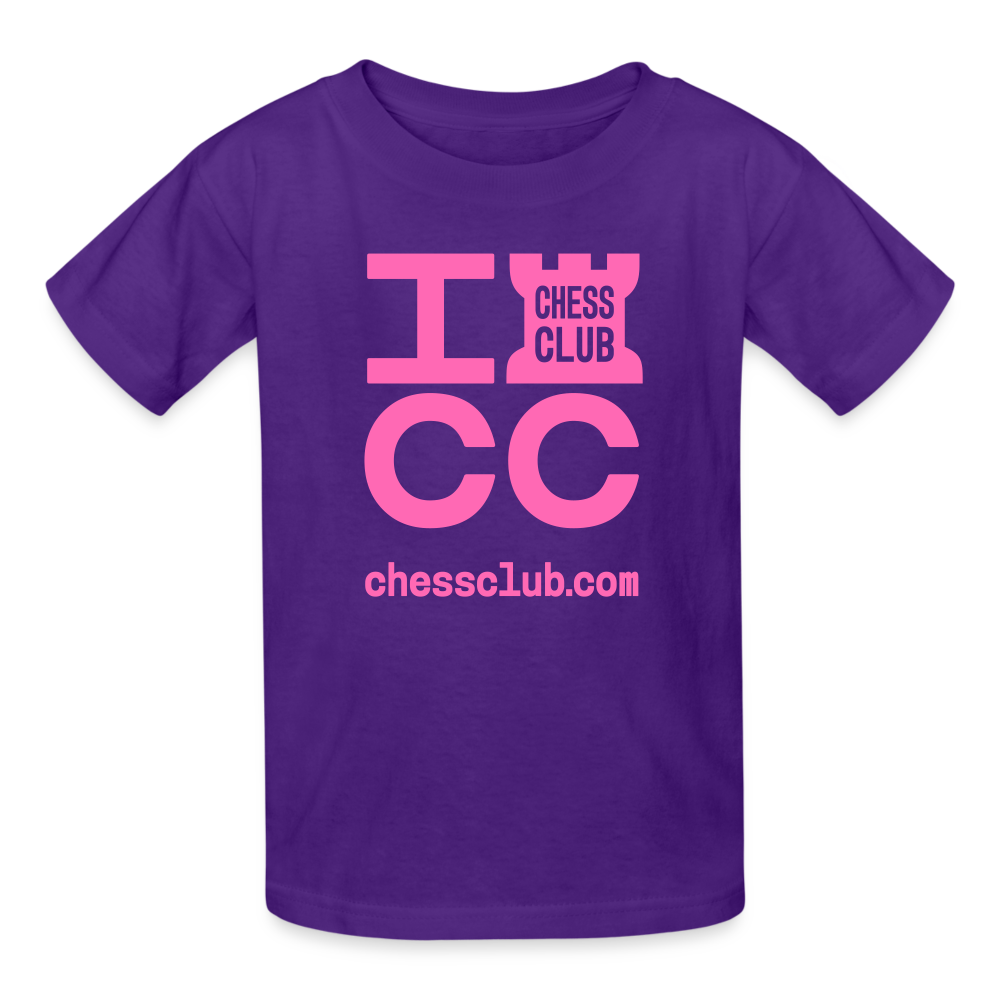 ICC Brand Pink Logo Ultra Cotton Youth T-Shirt - purple
