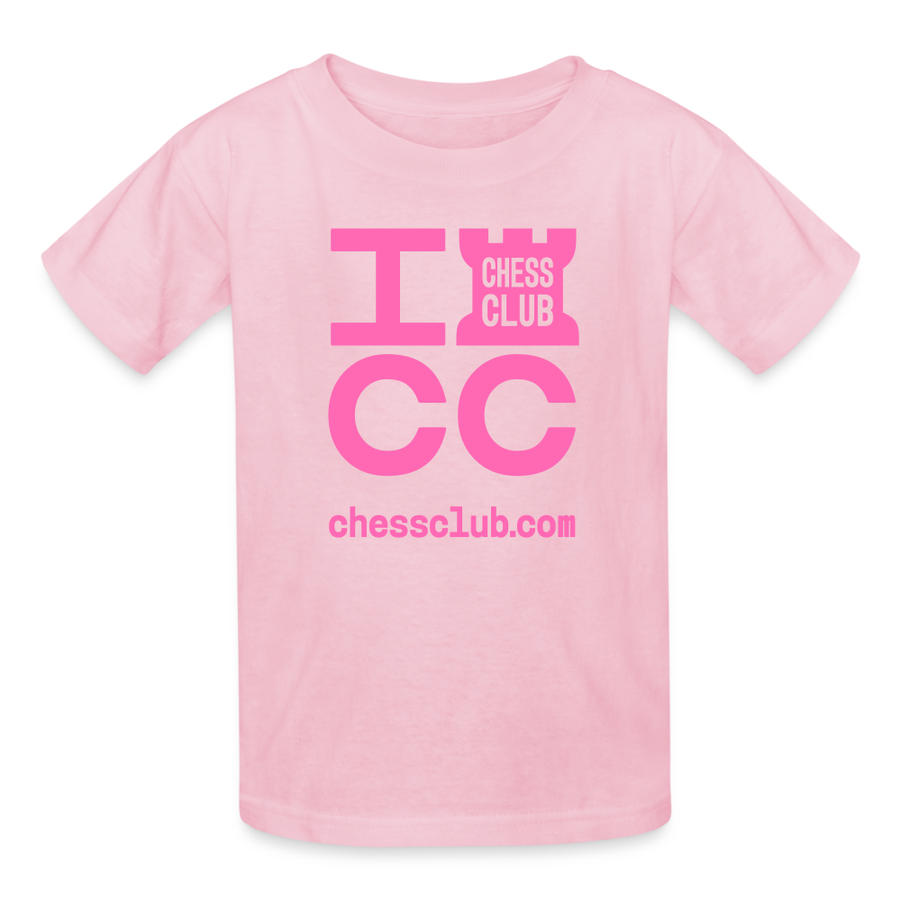 ICC Brand Pink Logo Ultra Cotton Youth T-Shirt - light pink