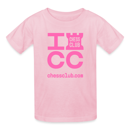 ICC Brand Pink Logo Ultra Cotton Youth T-Shirt - light pink